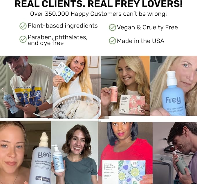 Frey Fabric Freshener Spray – Pack of 2 | Linen Spray Deodorizer for Laundry | Cedarwood & Sandalwood | 2oz Bottles