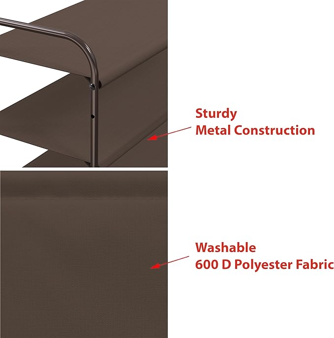 SIMPLE HOUSEWARE 5-Tier Shoe Rack Storage Organizer, Bronze