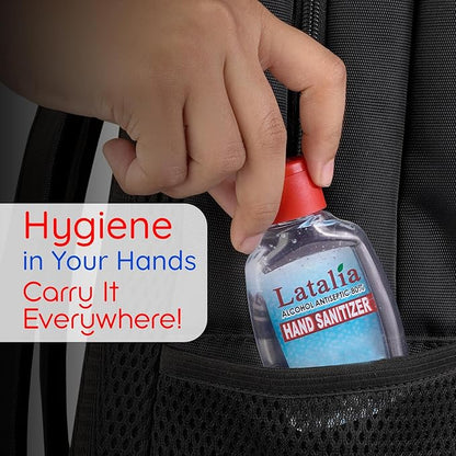Latalia Mini Hand Sanitizer Travel Size Pack of 288 | 1.85 fl oz with 80% Alcohol Small Hand Sanitizer Bulk For Non-Sticky, Unscented, Gentle & Fresh Hands Anytime