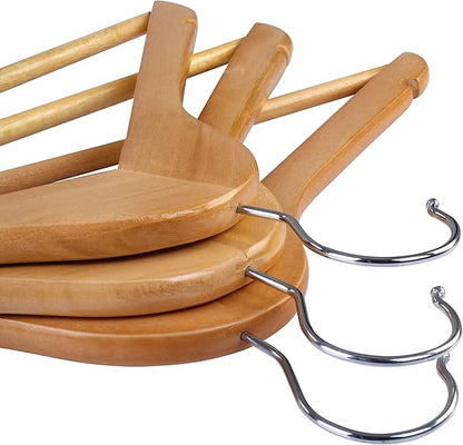 Utopia Home Premium Wooden Hangers 80 Pack - Durable & Slim Coat Hanger - Suit Hanger with 360-Degree Rotatable Hook - Wood Hangers with Shoulder Grooves (Natural Color)