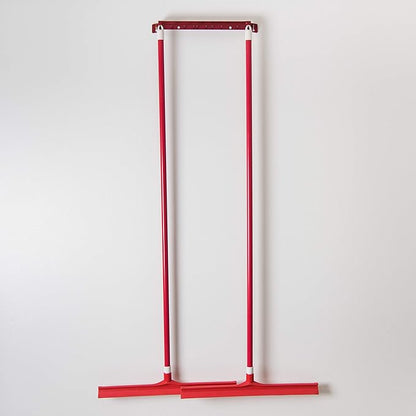 SPARTA 3656705 Plastic Floor Squeegee, Shower Squeegee, Heavy Duty Squeegee With Rubber Blade For Windows, Glass, Shower Doors, Floors, Windshields, 20 Inches, Red