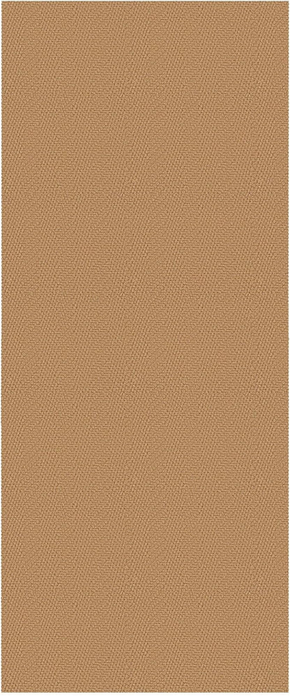 Braided Runner Rug 2x6 Ft Washable Runners for Hallways Kitchen Runner Rug with Rubber Backing Cotton Entryway Runner Indoor, Woven Floor Carpet for Hall Kitchen Bedroom, Warm Tan
