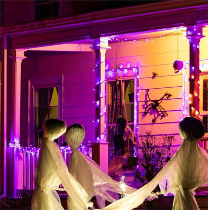 Brown Wire, Purple Incandescent Bulb 100 Mini String Lights for Indoor Halloween Tree Home Garland Birthday Wedding Party Festival Decoration