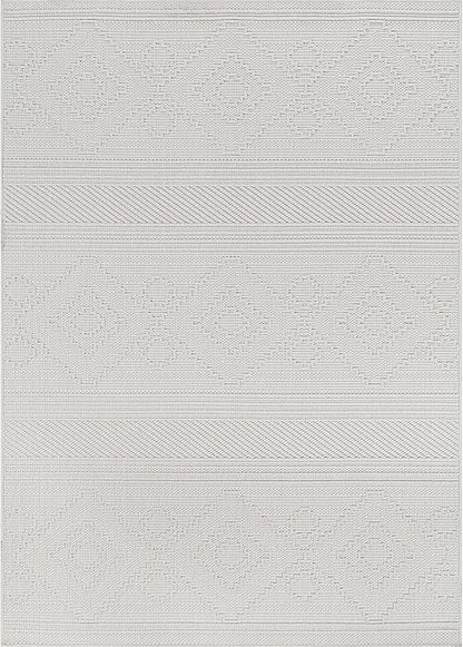 Beverly Rug Micro Loop Area Rug White 6x9 Modern Luxury Soft Boho Geometric Durable Indoor Area Rugs for Living Dining Room Office Stain Resistant Non Shedding Casual Indoor Carpet White 6 x 9