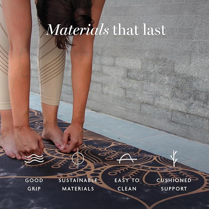 Pro Hemp Mat - Artist Designed, Premium Printed Eco-Friendly Non-Slip mat, Great for Regular & Hot Yoga, Pilates, Workouts 72 inch x 24 inch x 3mm Thick