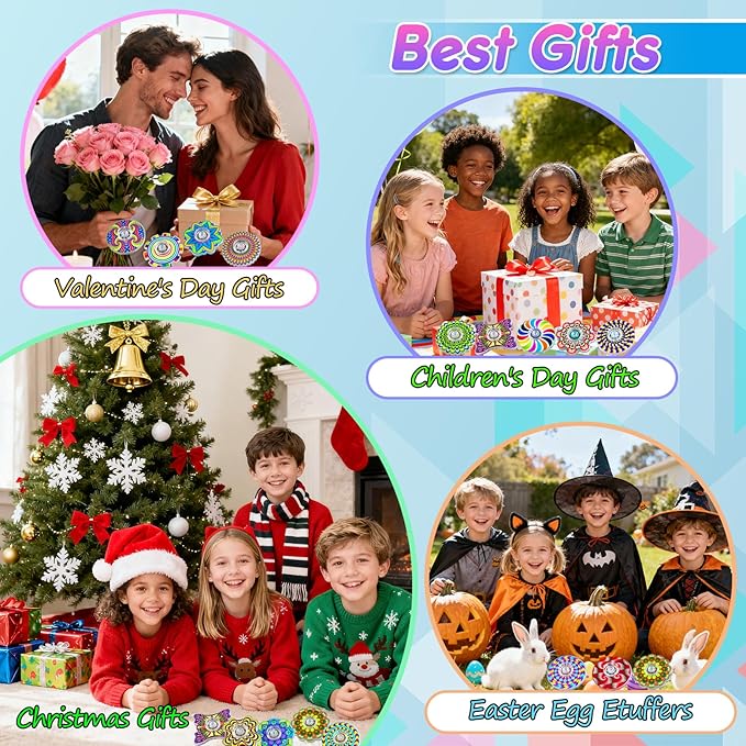 New Fidget Toys Bulk Mini 30 Pack,Party Favors Easter Basket Goodie Bag Stuffers Gifts,Stress Relief Sensory Toys for Kids Boys Girls Adults ADHD Autisms,Treasure Box Toy Classroom Prizes Supplies