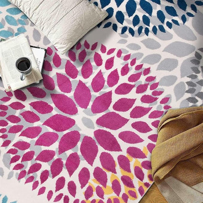 Rugshop Modern Floral Circles Design for Living Room,Bedroom,Home Office,Kitchen Non Shedding Area Rug 10' x 14' Multi