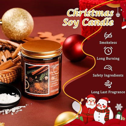 Christmas Candle | Christmas Cookies Candle Scents of Merry Cookie Dough Sugar Cookies for Santa Holiday, Christmas Scented Candles for Home - 7 oz Aromatherapy Jar Candles, Gift for Women and Men