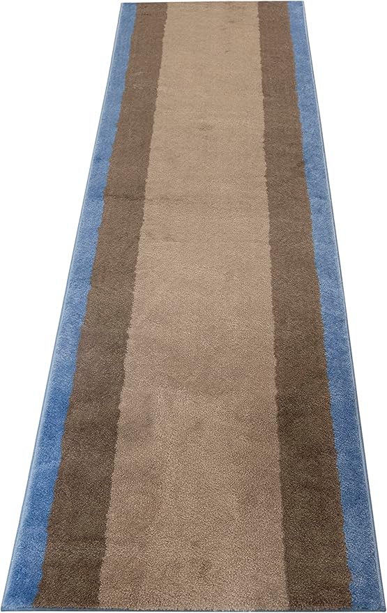 Washable Custom Size Runner Rug Brick Geometric Design Extra Long Runner Rugs for Hallways 26 Inch Wide x Pick Your Size by Feet Slip Skid Resistant Rubber Back (Brick Grey, 25 ft x 26 in)