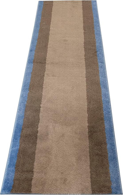 Washable Custom Size Runner Rug Brick Geometric Design Extra Long Runner Rugs for Hallways 26 Inch Wide x Pick Your Size by Feet Slip Skid Resistant Rubber Back (Brick Grey, 9 ft x 26 in)