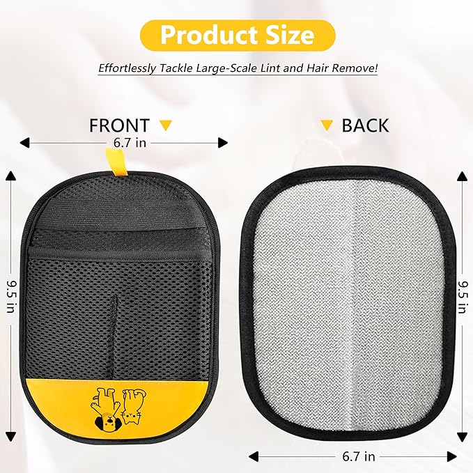 Pet Hair Removal Glove – Electrostatic Grooming Mitt for Dogs & Cats, Gentle Deshedding & Fur Removal Tool for Pets, Furniture, Car Seats, Clothing & Sofas, Reusable & Easy to Clean