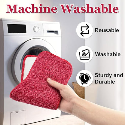 6 Pack Steam Mop Pads Compatible with Schenley Steam Mop Cleaner,Microfiber Steam Mop Replacement Pads for Schenley Steam Mop 7 in 1,Reusable and Washable Steam Mop Accessories for Floor Cleaning