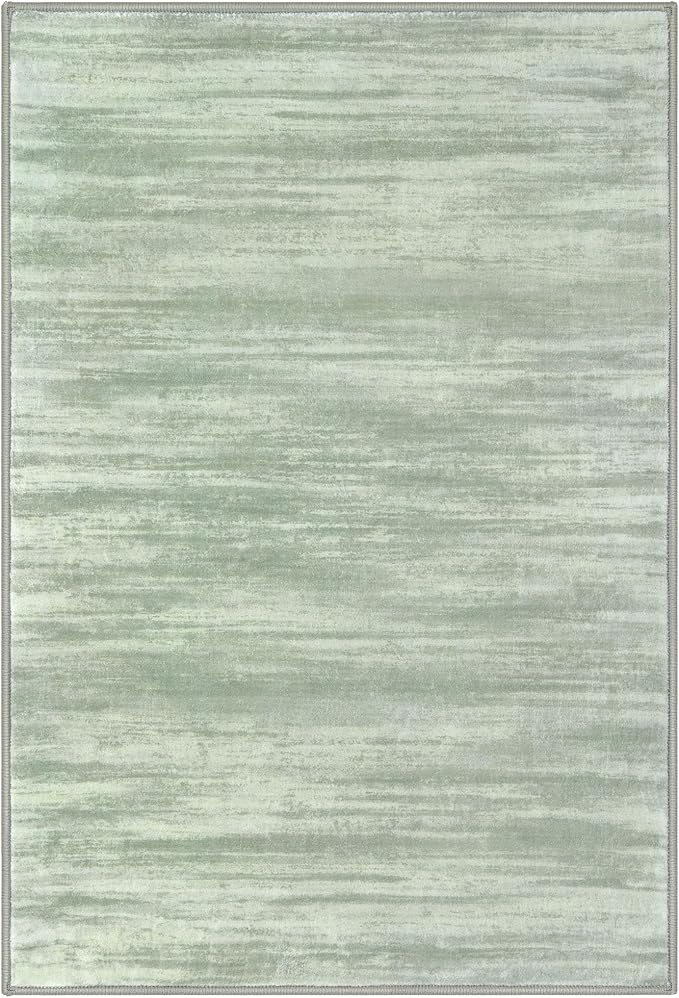 KOZYFLY Small Area Rug 2x3 Rug Entryway Rugs Modern Abstract Indoor Non-Slip Machine Washable Rug Green, Dining Room Rug with Soft Low Pile for Living Room Bath Office Small Carpet Floor Mats