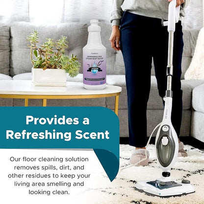 Steam & Go Demineralized Water Cleaning Solution for Floor & Multi-Surface Steam Cleaners - Compatible for All Steam Mops - Lavender Scent, 32 oz