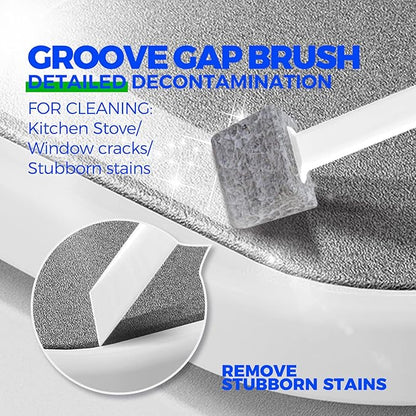 Holikme 7 Pack Deep Cleaning Brush Set, Scrub Pads with Scraper Tip for Pool Walls, Bathroom, Grout, Floor, Tub, Shower and Kitchen Surface (Green)