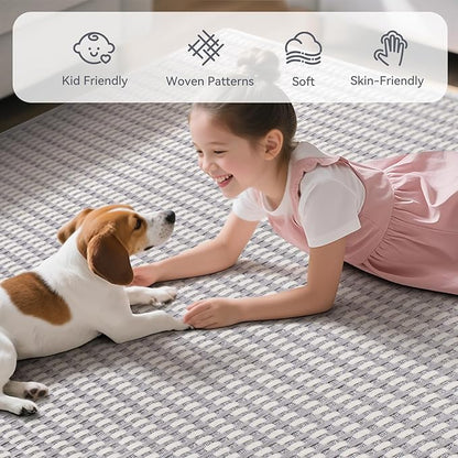 YDKGL Boho 2x8 ft Runners for Hallways Extra Long Woven Washable Kitchen Runner Mat Rugs Non Slip, Soft Entryway Laundry Hall Floor Runner Carpet for Indoor Backdoor Bedroom Hallway Living Room, Gray