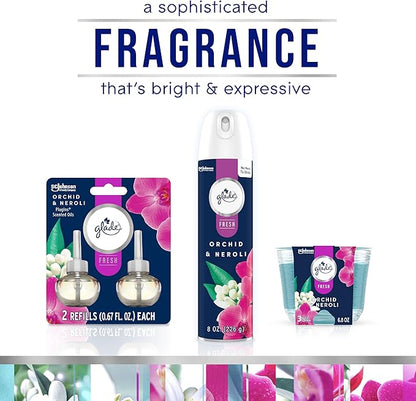 Glade Orchid & Neroli 3-Wick Candle, 6.8 Oz, 3 Count