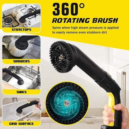 TVD Steam Cleaner, Heavy Duty Canister Steamer with 26 Accessories, Steam Mop with 5M Extra-Long Power Cord for Home Floor Cleaning, Grout,Car Detailing,Upholstery.