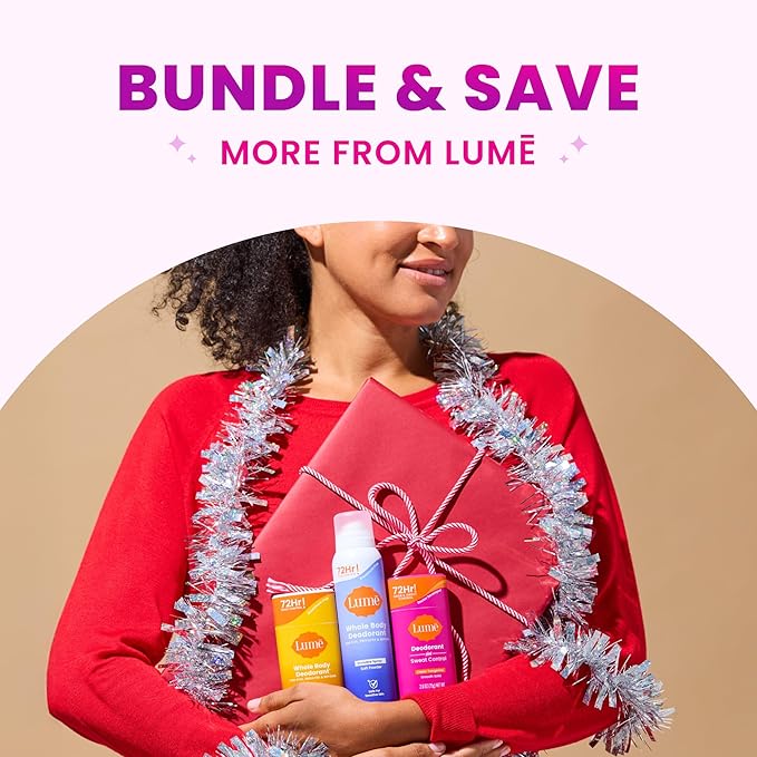 Lume Whole Body Deodorant - Invisible Cream Tube Mini and Solid Stick - 72 Hour Odor Control - Aluminum Free, Baking Soda Free, Skin Safe - 0.5 Oz Mini Tube + 2.6 Oz Solid Stick (Fresh Alpine)