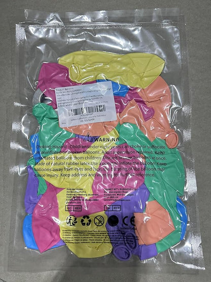60 PCS Pastel Balloons, 12 Inch Macaron Latex Balloon Pastel Multicolor Party Balloons Assorted Color Rainbow Helium Balloon for Girl Birthday Wedding Anniversary Baby Shower Party Decorations
