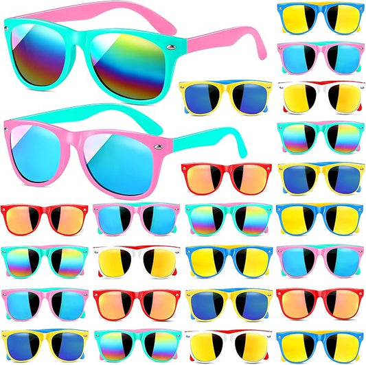 GINMIC Kids Sunglasses Bulk Party Favors, 24Pack Kids Sunglasses Party Favors with UV400 Protection for Boys and Girls, Party Favor, Birthday Graduation Party Supplies.