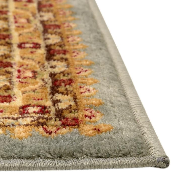 Rugs.com Aditi Collection Rug – 9' x 12' Light Blue Low Rug Perfect for Living Rooms, Large Dining Rooms, Open Floorplans