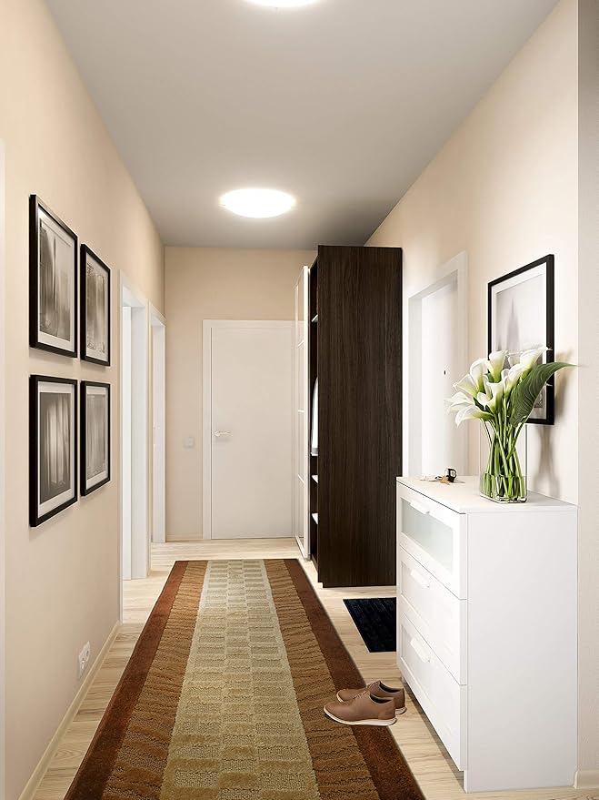 Custom Size Zebra Hallway Runner Rug Slip Resistant, 26 Inch Wide x Your Choice of Length Size, Brown, 26 Inch X 17 Feet, Sold and Priced Per Foot