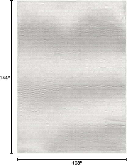 Beverly Rug Micro Loop Large Area Rug White 9x12 Modern Luxury Trellis Geometric Durable Indoor Area Rugs for Living Dining Room Office Stain Resistant Non Shedding Casual Indoor Carpet White 9 x 12