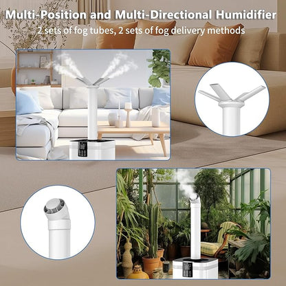 30L/7.93Gal Commercial Humidifier for Large Room up to 4200 sq ft, 3000mL/H Spray Output Whole House Humidifier with Precision Sensor, Top Fill, 360° Nozzle for Home, Office, Plants, Warehouse