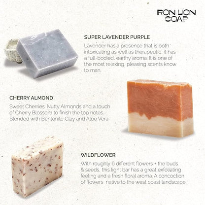 ILS Soap co. Original 6 Formulas - All Natural Bar Soap for men and women - Plant Based, Cold Process and Handmade in the USA for All Skin Types and conditions for face and body (6 Pack)