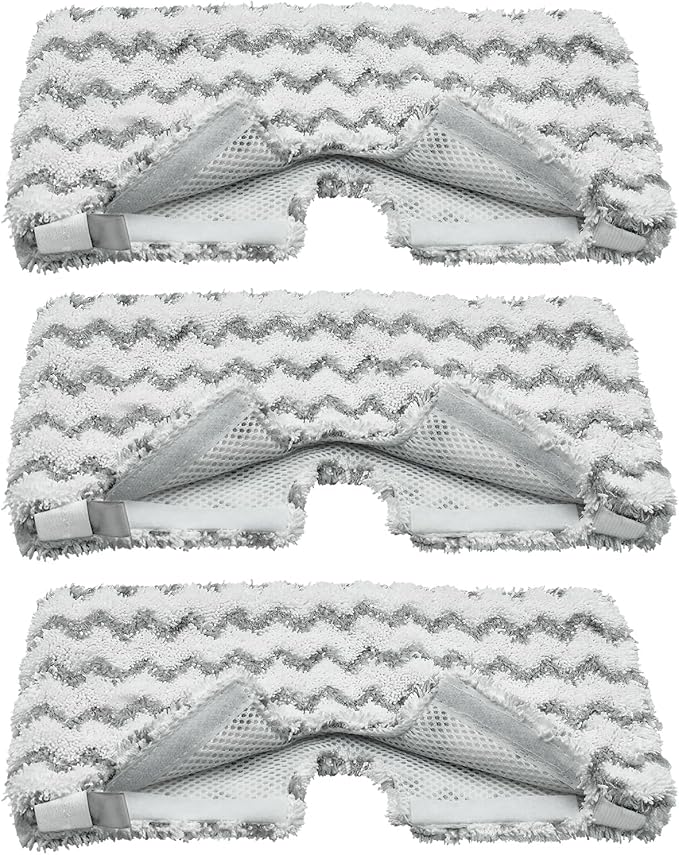 Steam Mop Replacement Pads for Shark S3500 Series S3501 S3601 S3501S S3601C S3550 S3801 S3901 S2901 Steam Pocket Mop,Microfiber Scrub Mop Pads for Deep Cleaning,Reusable and Machine-washable,3 Pack