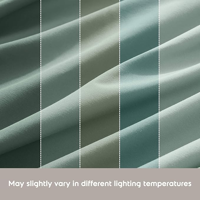 Nestl Short Queen Sheet Set - 1800 Ultra-Soft Microfiber - Double Brushed - Deep Pockets - Easy Fit - 4 Piece Set - Bed Sheets (Short Queen, Sage Green)