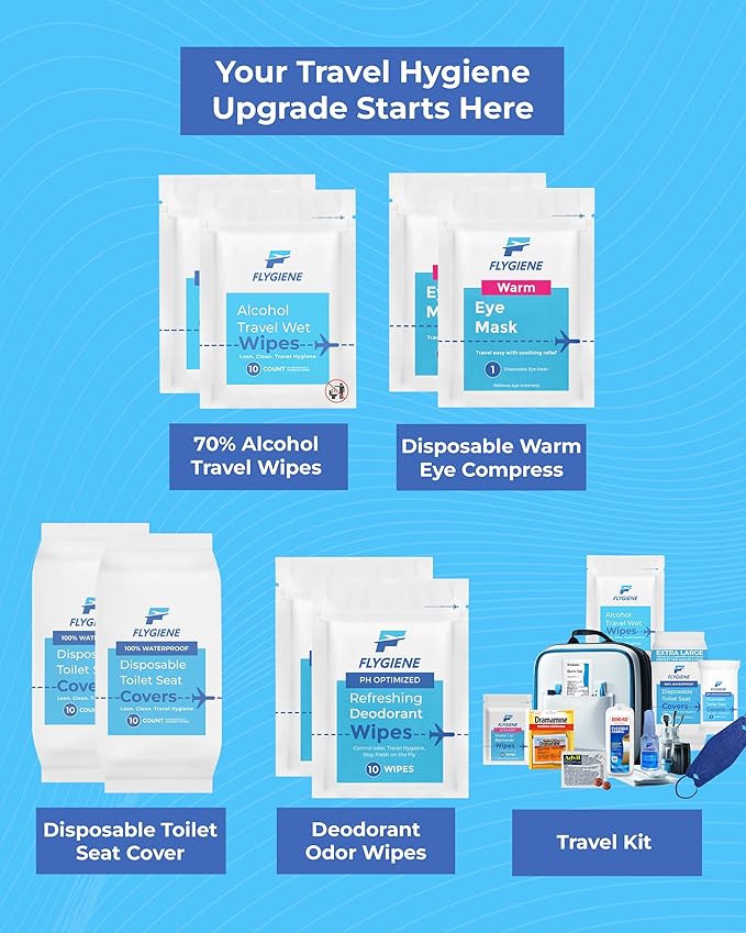 Travel Sanitizing Wipes (10 Count (1 Pack of 10))