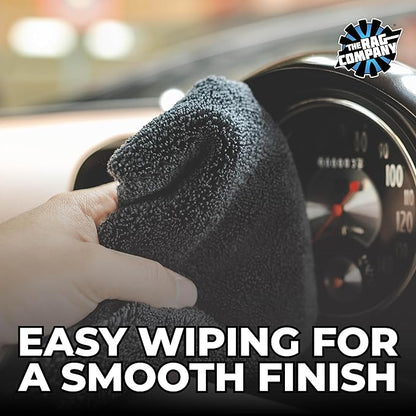 The Rag Company - Creature Edgeless Auto Detailing Towels (10-Pack) Professional 70/30 Blend, Dual-Pile Plush Microfiber, Buffing & Polishing, 420gsm, 16in x 16in, Black