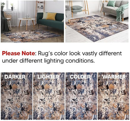 Keen Home Design Area Runner Rugs - 2x8 Non-Shedding, Abstract Runner for Kitchen, Living Room, Bedroom, Dining Room, Entryway - Size: 2'8" x 7'7", Multi