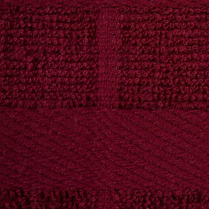 DII Basic Terry Collection Solid Windowpane Dishcloth Set, 12x12, Wine, 6 Piece