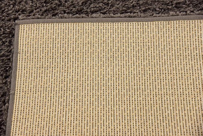Unique Loom Solid Shag Collection Area Rug (5' 1" x 8' Rectangle Graphite Gray)