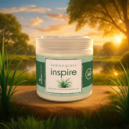 Wipex Odor Eliminator Gel Jar Variety Pack, 3pk - Odor Eliminator for Home, Odor Absorber with Inspire Lemongrass, Refresh Eucalyptus and Mint, Calm Lavender Scents, 3pk
