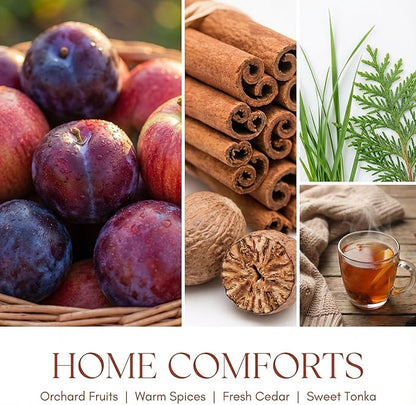 HomeLights Scented Candles | Large Jar 34 Oz Natural Soy Candle | 130 hrs Long-Lasting with 3 Wicks | Rustic Modern Home Decor | Gifts for Mom & Women, Home Comforts