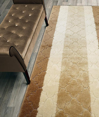 10 Ft Long Beige Kitchen Hallway Runner Rug, Non-Slip Washable 2'2" X 10' Rubber Backed Carpet, Custom Size Floor Mat for Entryway Stairs Bedroom Bathroom Laundry Room