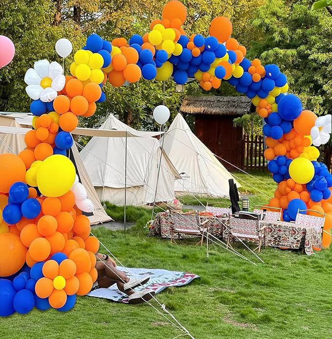 154pcs Orange Balloons Different Sizes 5/10/12/18 Inch Orange Balloons for Balloon Arch Halloween Balloons Garland Kit for Fall-Themed Parties Wedding Birthday Bridal Shower Autumn Party Decorations