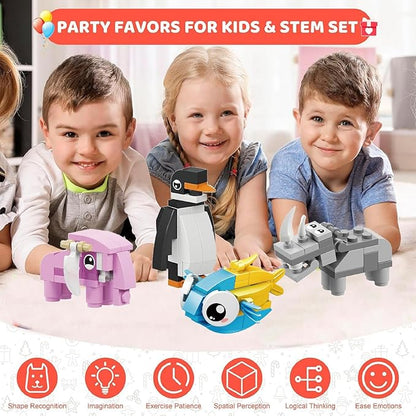 Party Favors - 24Pack Mini Building Blocks Toy for Goodie Bag,Bulk Toys Classroom Prizes,Party Bag,Pinata Stuffers,Back to School Birthday Students Gifts for Kids,Boy 6-8-12