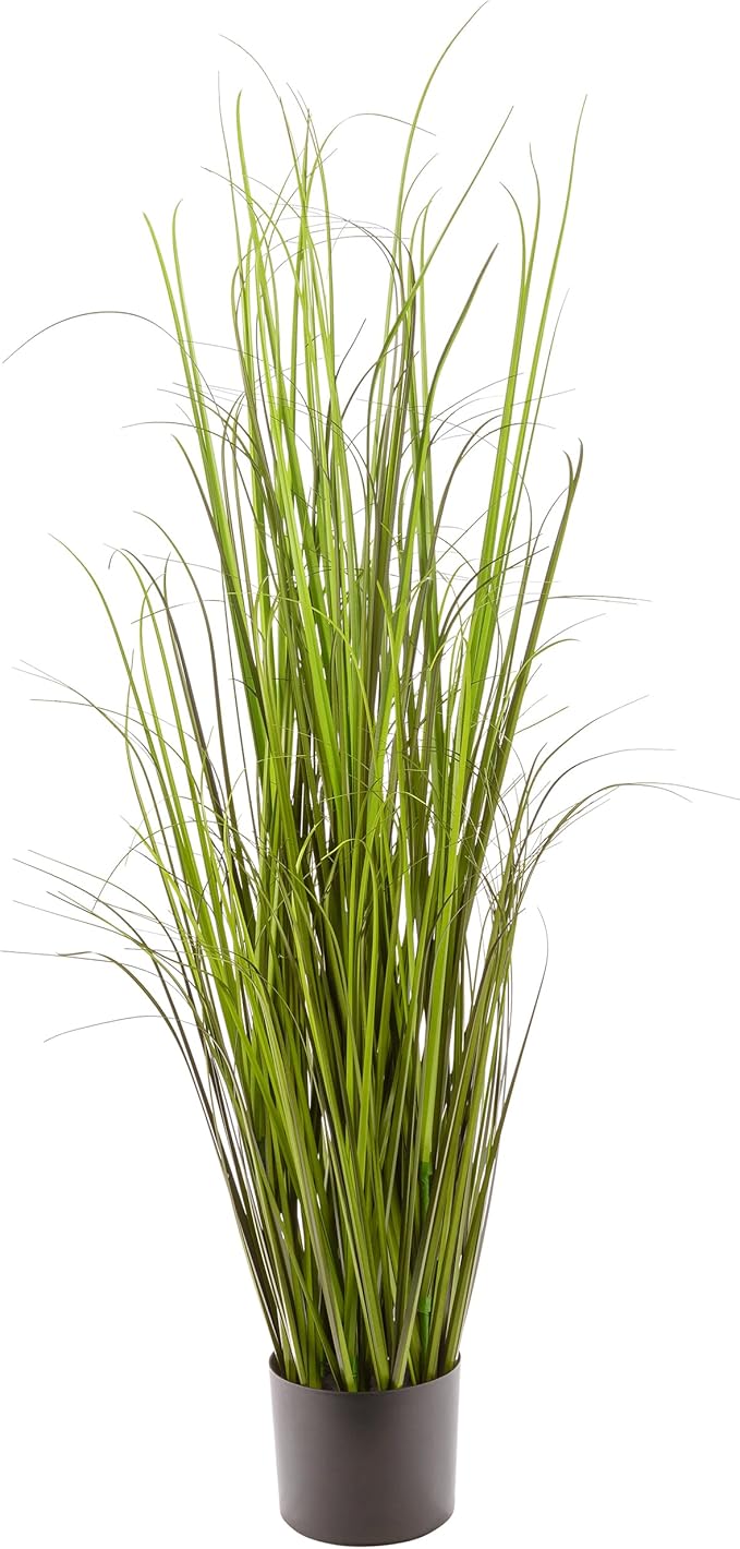 Naturae Decor 47” Tall Realistic Artificial Grass, Outdoor & Indoor Potted Plant – Fake Grass Decor for Home, Office & Patio, Durable & Low-Maintenance