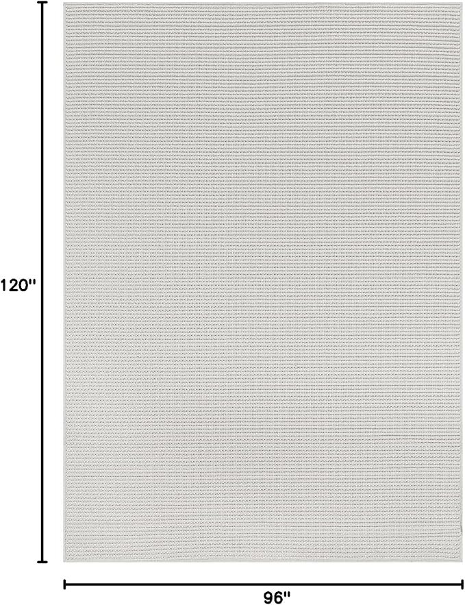 Beverly Rug Micro Loop Area Rug White 8x10 Modern Luxury Soft Trellis Geometric Durable Indoor Area Rugs for Living Dining Room Office Stain Resistant Non Shedding Casual Indoor Carpet White 8 x 10