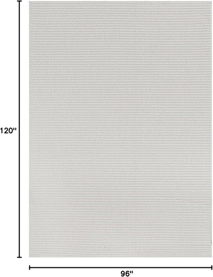 Beverly Rug Micro Loop Area Rug White 8x10 Modern Luxury Soft Trellis Geometric Durable Indoor Area Rugs for Living Dining Room Office Stain Resistant Non Shedding Casual Indoor Carpet White 8 x 10