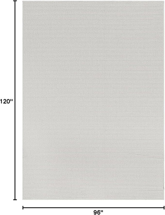 Beverly Rug Micro Loop Area Rug White 8x10 Modern Luxury Soft Trellis Geometric Durable Indoor Area Rugs for Living Dining Room Office Stain Resistant Non Shedding Casual Indoor Carpet White 8 x 10