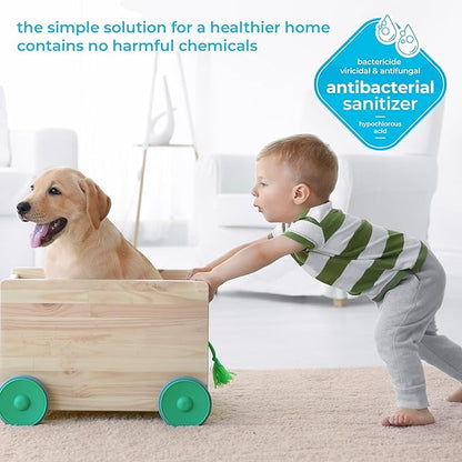 BRIOTECH Sanitizer Disinfectant Hypochlorous, Kill 99.99% of Viruses & Bacteria, Control Mold, Eliminate Odor, Gentle for Nursery & Play Rooms, Food Contact Surface Sanitizer, 1 Gallon Refill