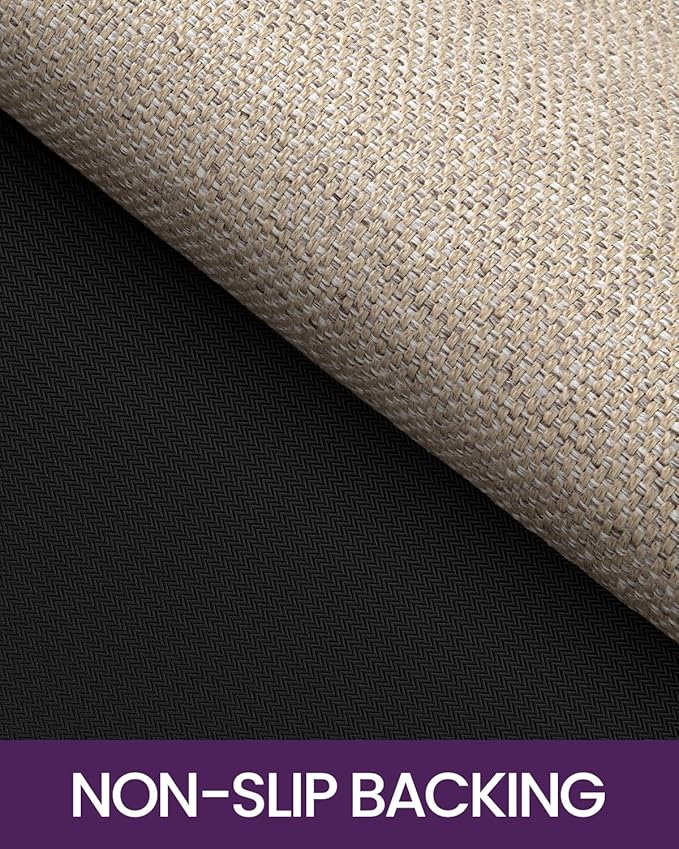 DEXI Hallway Runner Rug 2'4''x8', Non Slip Rubber Backed Runners Carpet, Ultra Thin Entryway Rugs Indoor for Kitchen Hallway Entrance Bedroom, Beige