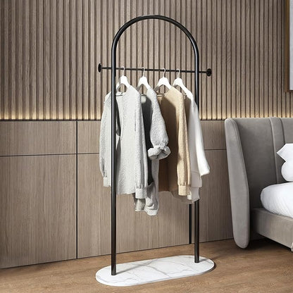 Clothing Rack, Modern Clothes Rack with Marble Base, Heavy-duty Coat Racks Freestanding,garment racks for hanging clothes,Can Hang Jacket Garment, Hat, Scarf, Organize Shoes
