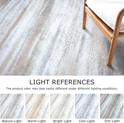 KOZYFLY Runner Rug 3x10 Modern Ombre Runners for Hallways, Washable Rugs for Bedroom Non-Slip Soft Stain Resistant Striped, Print Distressed Beige Abstract Carpet for Living/Laundry/Kid Room